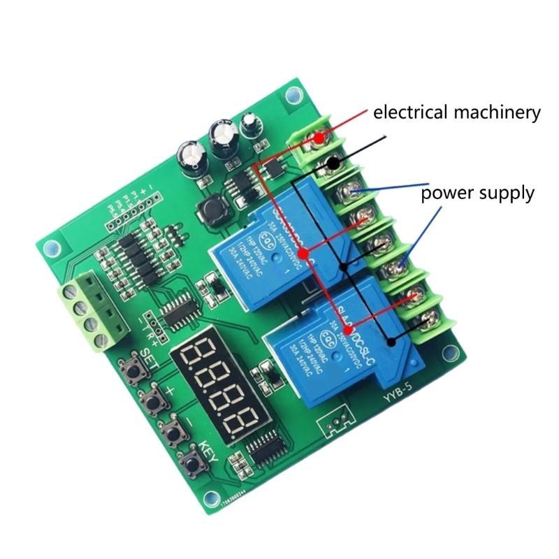 Double Voltage Motor Control Board 12v 24v with Forward Reverse Timing Cycle Module