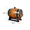Premium Wooden Wine Barrel Dispenser with Stand - Elegant Beverage Container for Home Entertaining