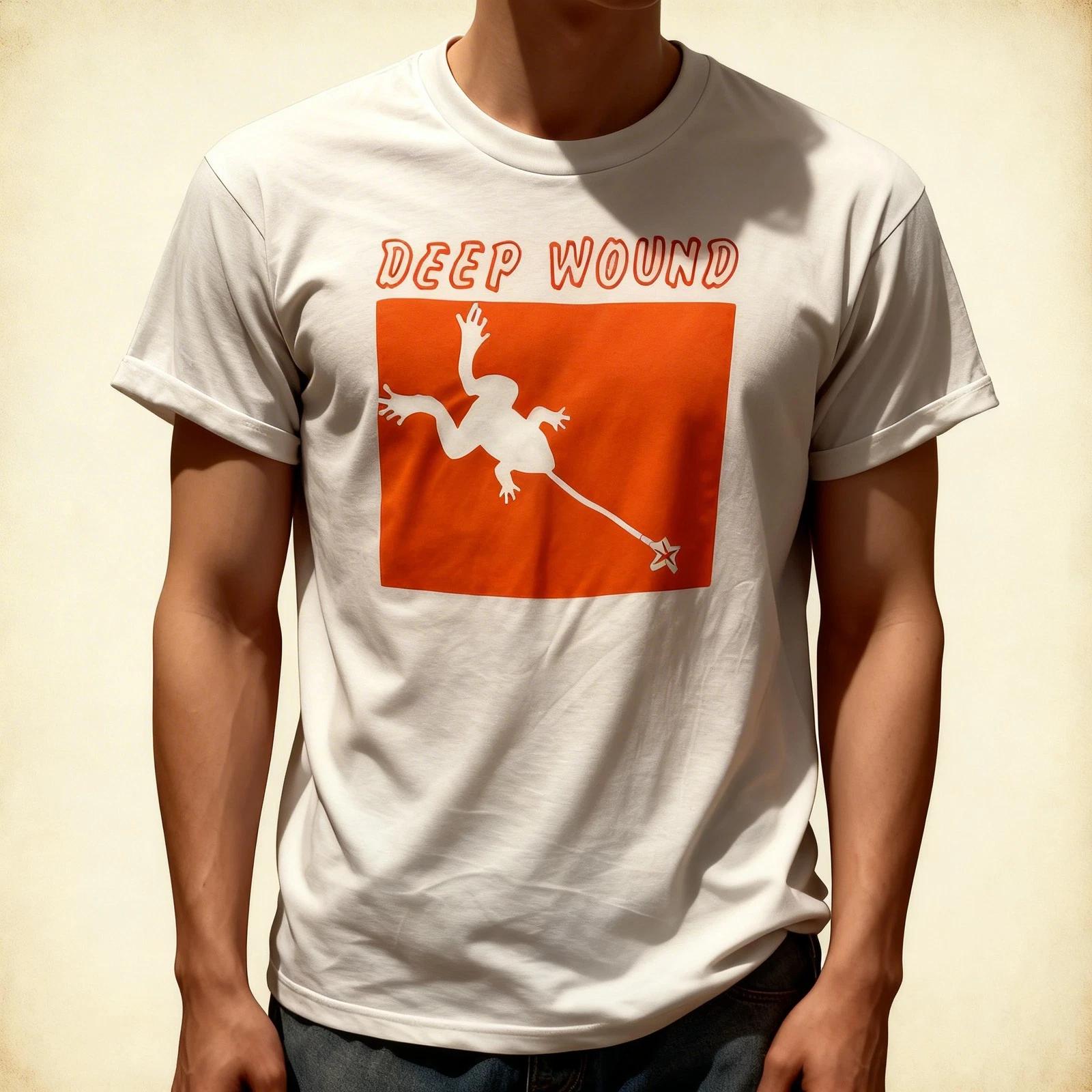 Vtg Deep Wound Band Gift For Fans Cotton White Full Size Shirt S