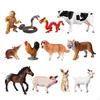 12 Pieces Animals Model Jungle and Zoo Figurines Lifelike Craft Educational Learning Toys