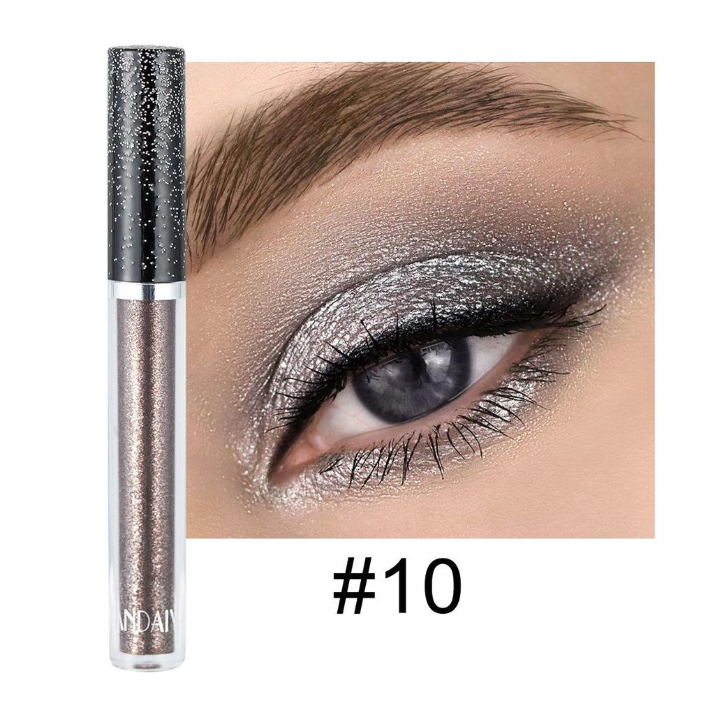 12 Farben Single Diamond Liquid Eye Shadow Psychedelic Pearl Shiny Eye Shadow Liegendes Seidenraupentränen-Make-up