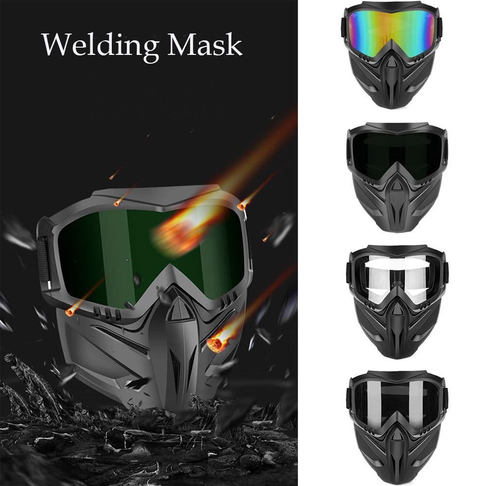 Dust Resistant Auto Darkening Welding Glasses Adjustable Band Impact Resistant Cutting Welding Mask Detachable