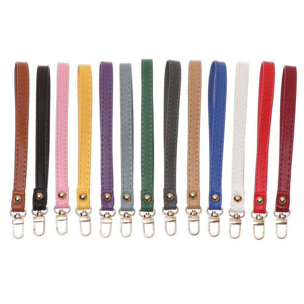 Metal Bag Wrist Strap Key Belt Wallet Strap Belt Waterproof Handbag Straps PU Leather