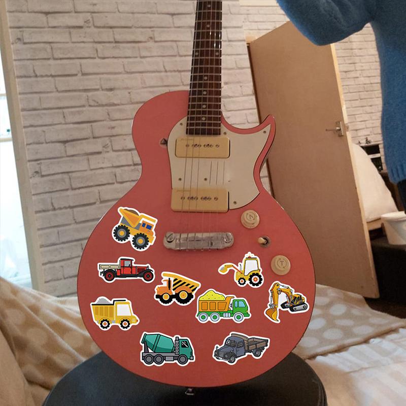 50Pcs Engineering Vehicle Truck Graffiti Sticker Guitar Suitcase Laptop Decal