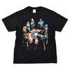EVERSOUL Marvel T-Shirt, Short Sleeve, Captain America, Avengers, Iron Man, Venom, Hulk, Birthday Gift, Men's, Black, Size M [Parallel Import]