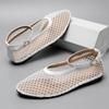 Moda Design Vazado Malha Respirável Sapatilhas Femininas Sexy T-Strap Fivela de Cinto Sapatilha de Ballet Sola Macia Antiderrapante Sapatos Confortáveis para Mulheres