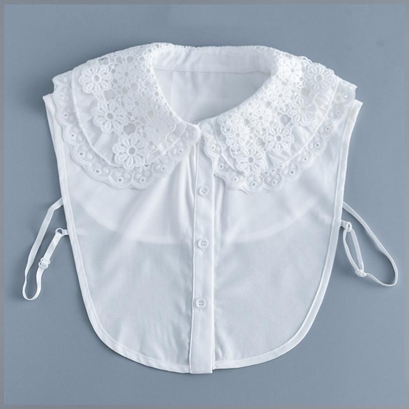 Flower Faux Collar Decorative Collars for Dress Suit Removable False Collar Universal Shawl Elegant Sweater Faux Collar