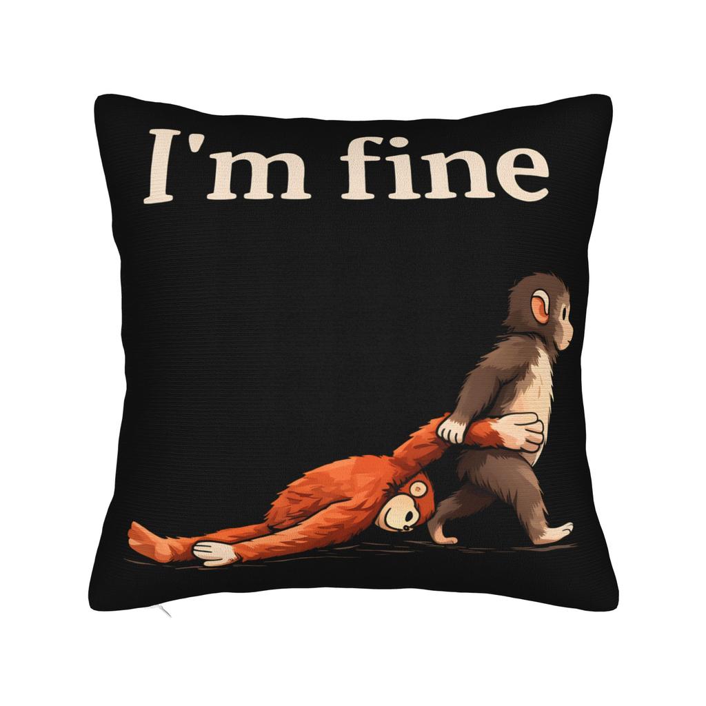 Punch Monkey Pillow Case  Cute Funny Pillow Cover Soft Pillowcases For Sofa Bedroom Home Decor