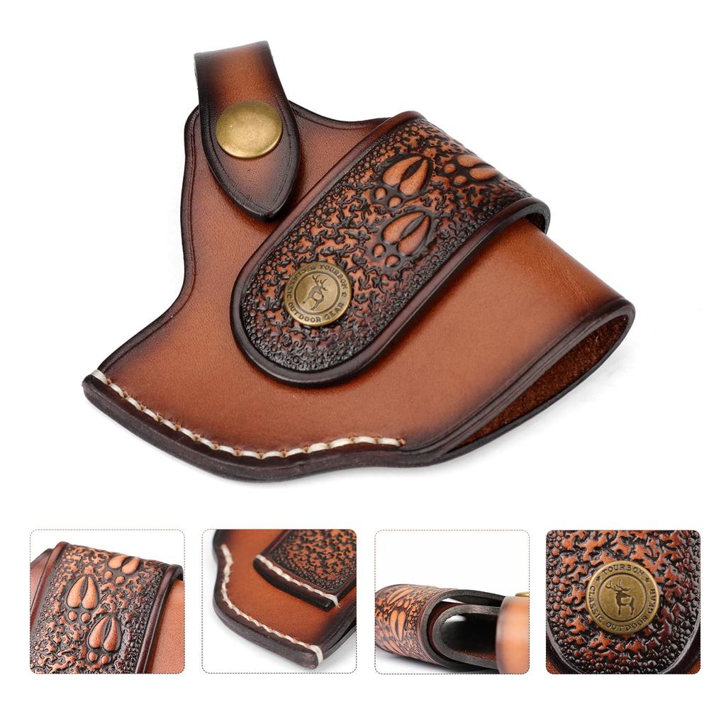 TOURBON Odpinana Skórzana Kabura Biodrowa na Airsoft, Kompaktowa, Praworęczna