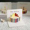 3D Pop-up Birthday Card: Creative Foldable Cake Design with Colorful Blessings