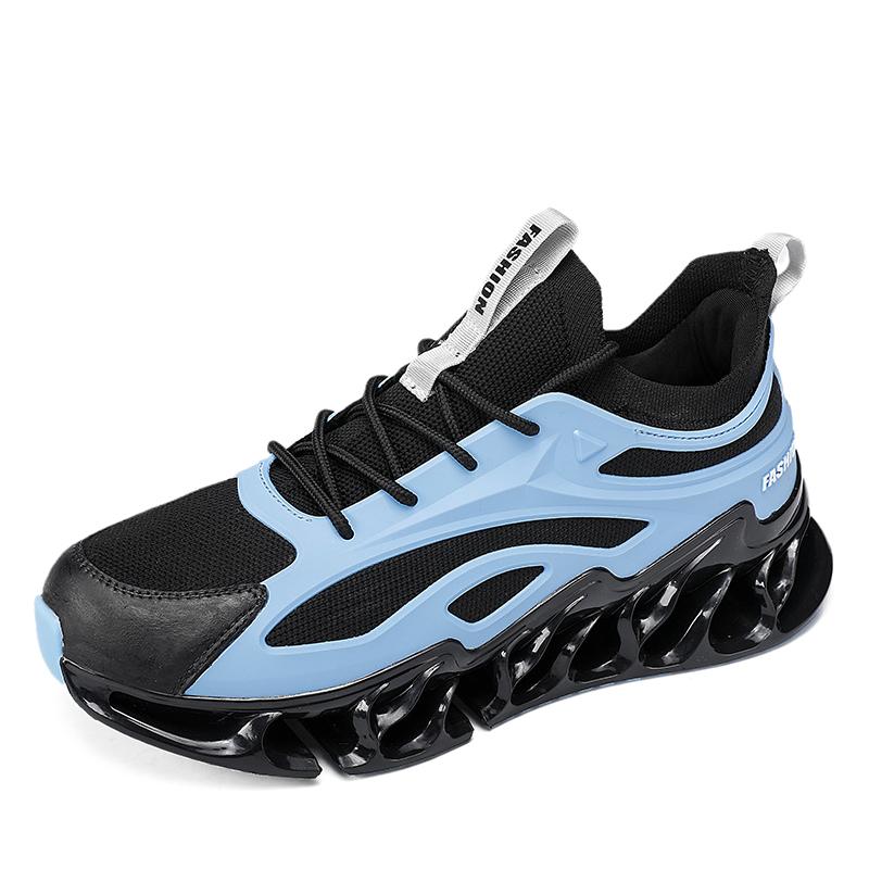Fashion Knitted Blade Shoes Men's Breathable Sneakers Elastic Outdoor Running Sports Shoes Athletic Shoes