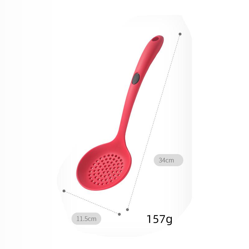 

Силиконовая кухонная утварь Лопатка с антипригарным покрытием Кухонная утварь Половник Венчики для взбивания яиц Лопатка Ложка для супа Набор кухонных принадлежностей Кухонные принадлежности Colander - China Red