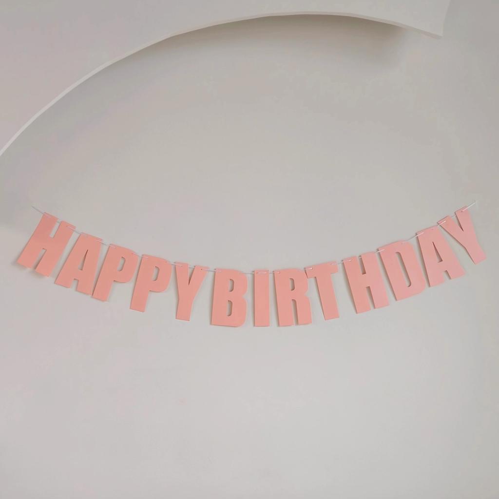Creative Laser Birthday Flag Decoration Party Supplies Alphabet Happy Birthday Banner Bunting