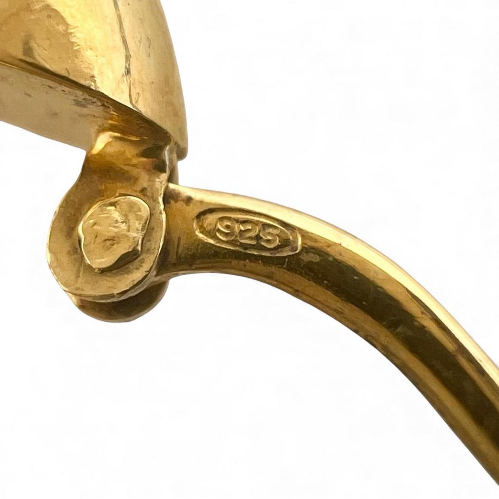 Pristine JIL SANDER Pierce handmade hoops gold SV925 Women J11VG0002 Used