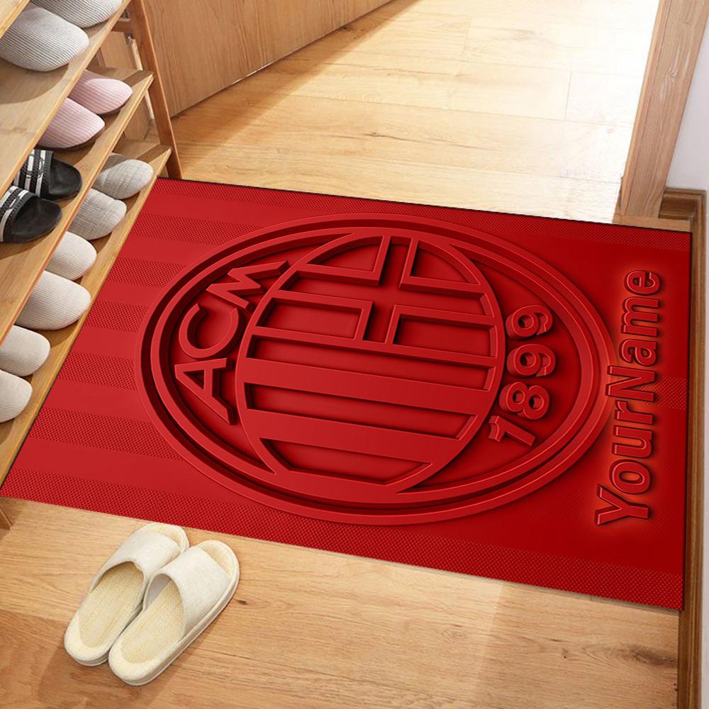 Ac Milan Customizable Name Floor Rug Office Rug Suitable for Bedrooms Balcony Foyer Kitchen Anti-slip Rug Office home decor