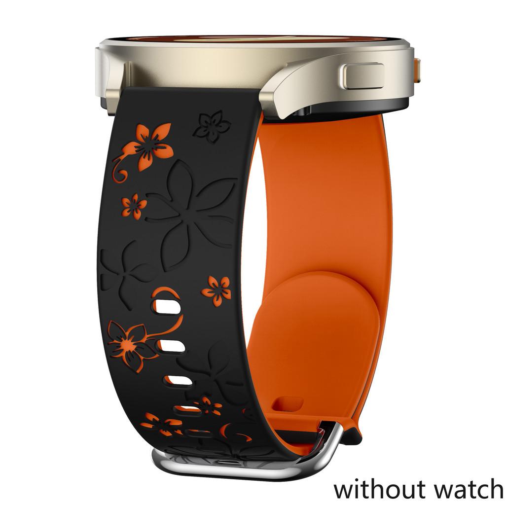 18mm 20mm 22mm Universele Band Voor Samsung Galaxy 7 6 5 4 FE 40mm 44mm Band Gravering Print Siliconen Polsband voor Huawei GT6 GT5 GT4 41mm 46mm Band