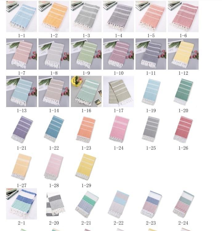 Manufacturer Supplies Soft Fabric Turkish  Beach Towel Durable Woven Turkish Beach Towel 100*180cm&299 and Below