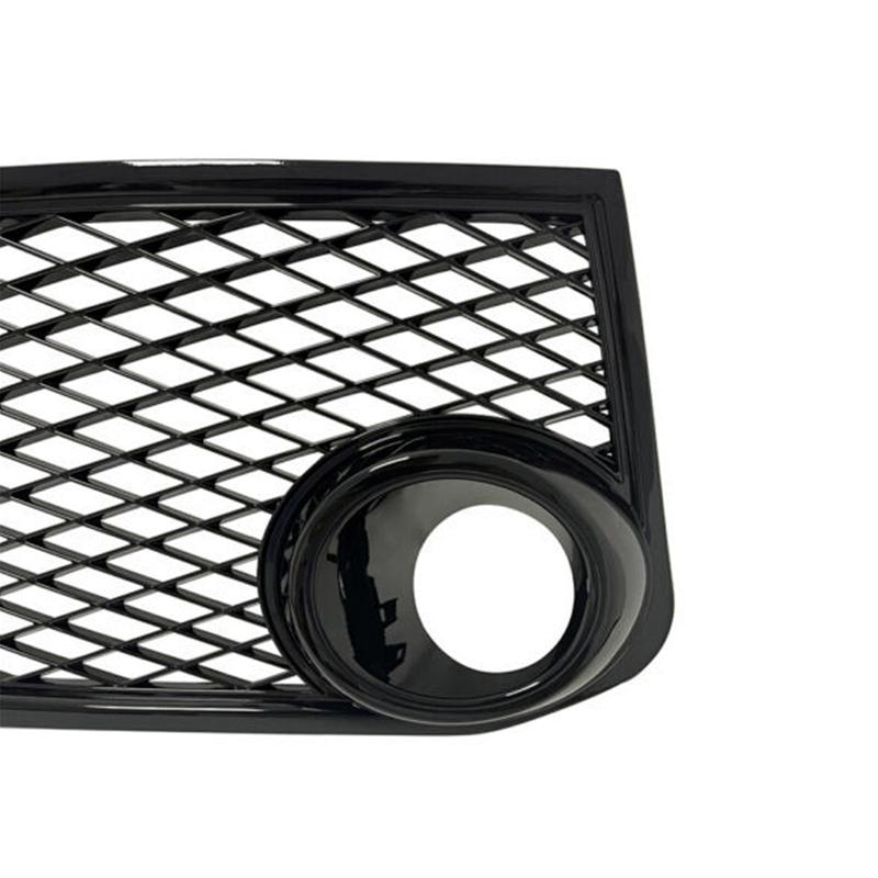 Car Front Bumper Mesh Fog Light Cover For Honda Civic Type R FK8 2017 2018 2019 2020 2021 Mesh Gloss Black Lamp Cover