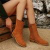 Fashionable New Comfortable Wear-resistant and Non Slip Women's Boots Winter Sexy and Elegant Solid Color Pointed Walking Boots
