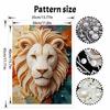 5D Pearl Kit Majestic Lion Pattern DIY Pearl Art Relaxing Handmade Ornament Home Wall Desktop Decoration for Beginners
