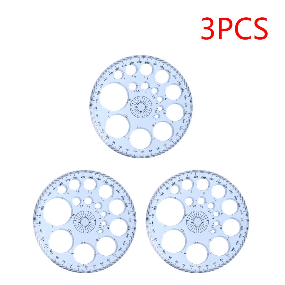 Multifunction Geometric Template Plastic Measuring Ruler Circles Drawing Shape Geometric Drawing Stencils Tools for Office Scho