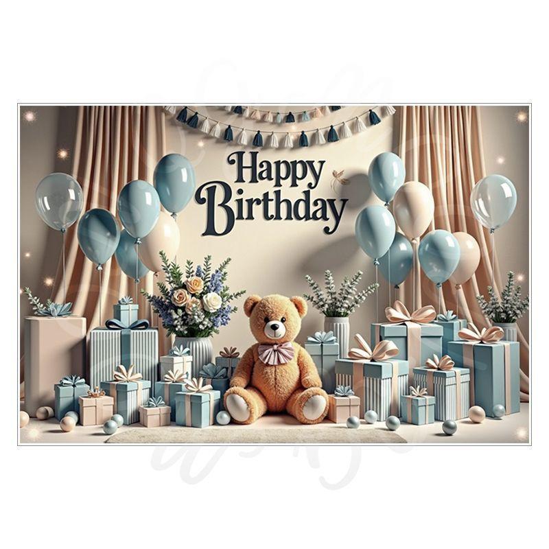 

Balloon Cartoon Background Fabric - Decorative Background Wall for Children s Birthday Party - Photography Background Wall 1.2m wide x0.8m high