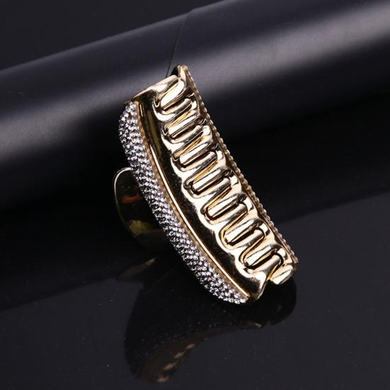 Pinza per Capelli a Pinza Piena di Strass per Donna Porta Coda di Cavallo Accessorio per Capelli