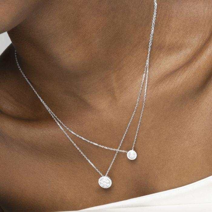 Collier en argent 925 Luxenter avec zircons brillants finition ens rhodium - Adhel