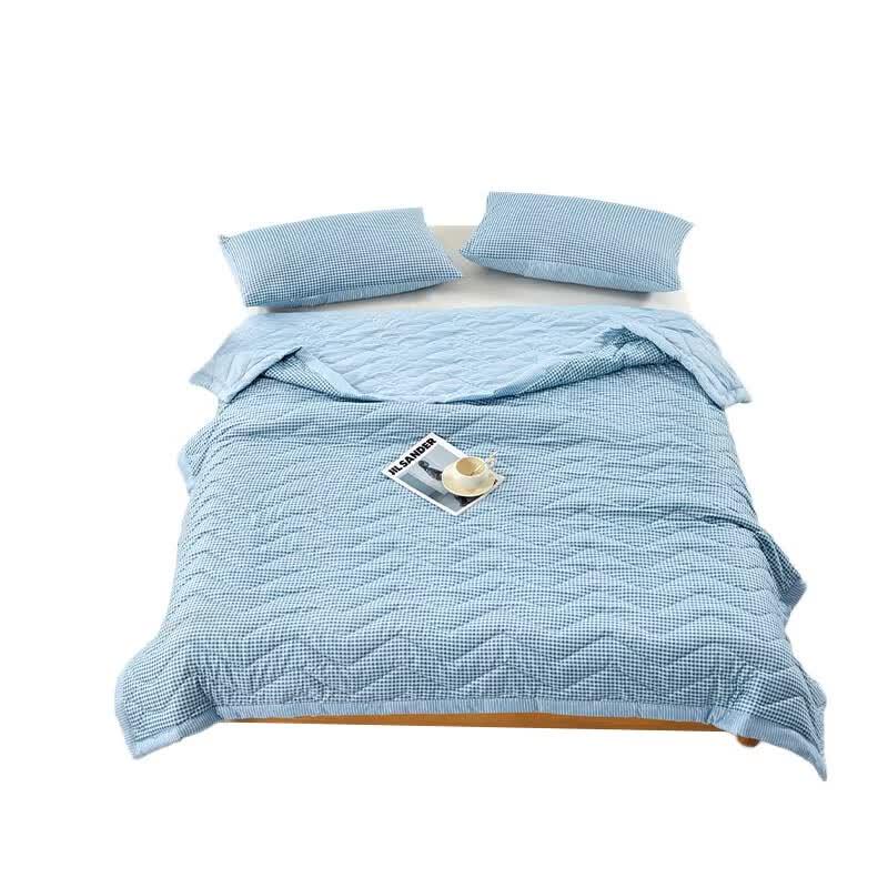 Muji Style Simple Plaid Summer Quilt