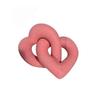 Chain Link Design Interlocking Wooden Hearts Romantic Wood Grain Wooden Heart Knot Decor Handmade Carved Olive Wood Hearts