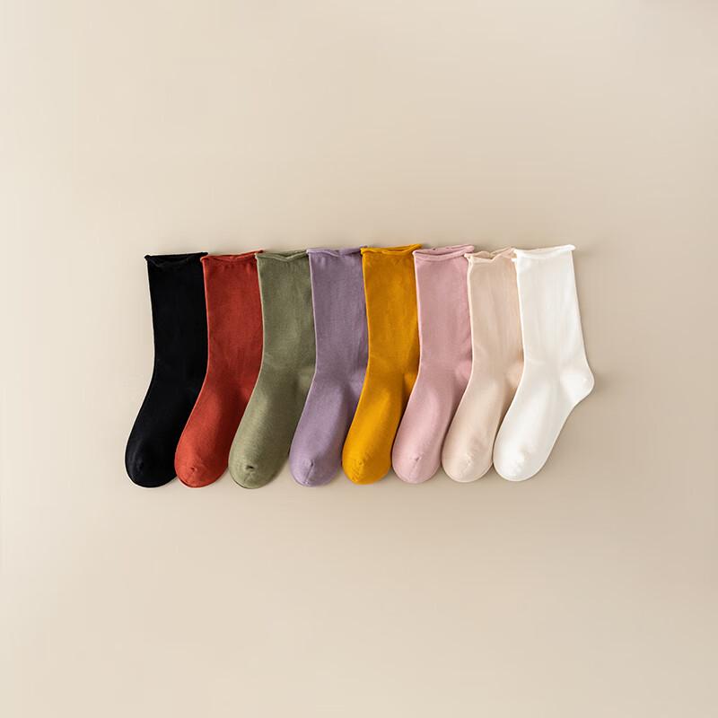 Qiansiniao Women s Combed Cotton Slouch Socks