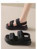 Dopamine sandals women's outer wear 2025 new summer platform Velcro sandals gentle wind casual beach sandals