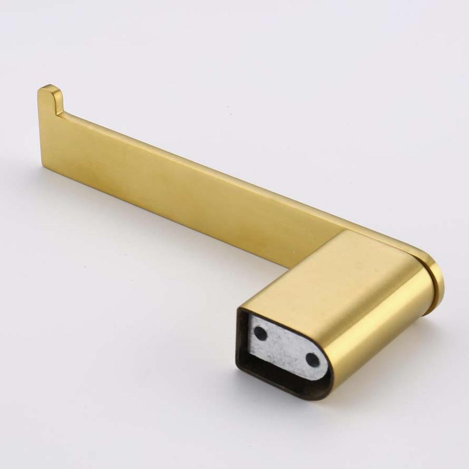 Brushed Gold Paper Holder 304 Stainless Steel Creative Black Sliver Kithcen Toilet Paper Towel Shelf  Hanging WC Tissue Holder