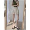 Casual Shorts Women's Washed Cotton Overalls Loose High Waisted Wide Leg Pants Women's Three-quarter Pants