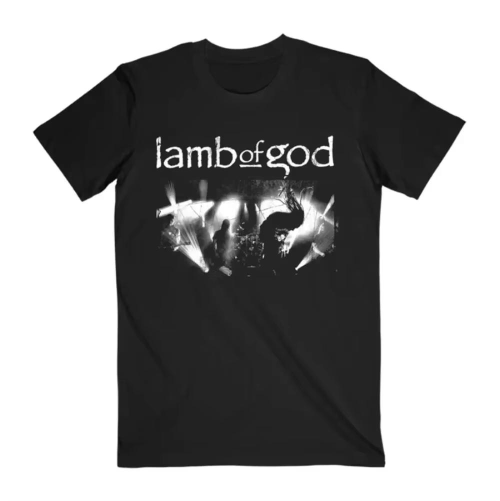 Letnia Męska Koszulka z Graficznym Czaszką Lamb of God Moda Streetwear Koszulka z Okrągłym Dekoltem Codzienna Outdoorowa Koszulki Plus Size Top Odzież Damska