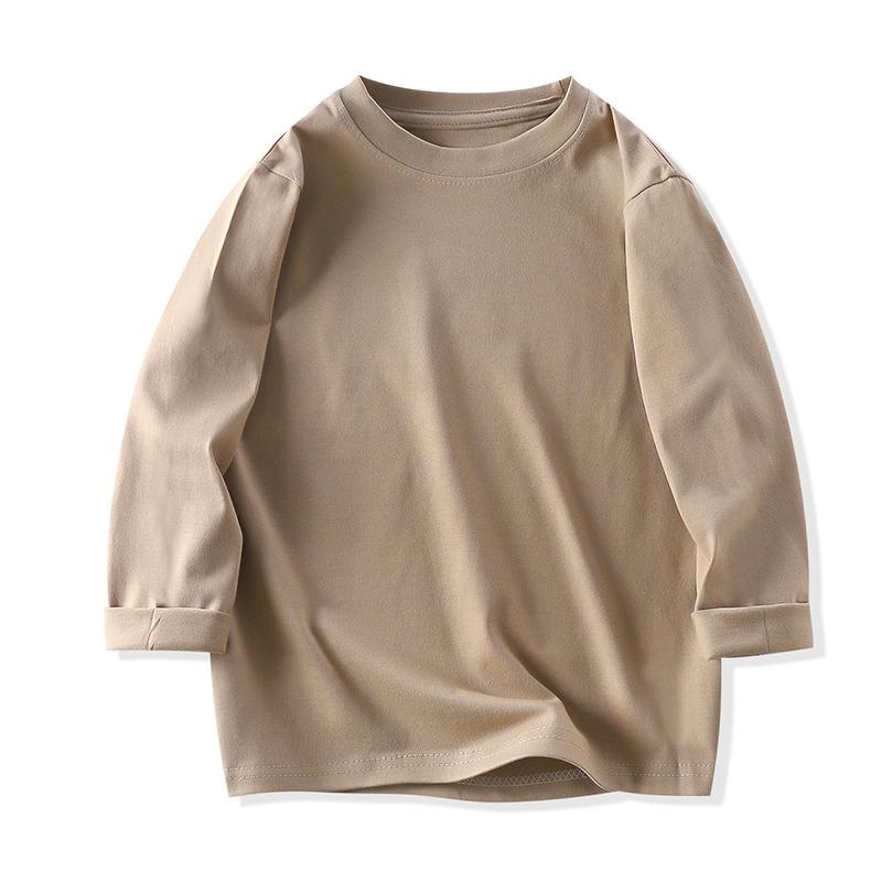 

Детский однотонный свитшот с круглым вырезом для детей от 2 до 12 лет, детский повседневный свободный топ с длинными рукавами 150