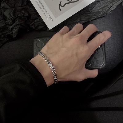 Unisex kubanisches Armband: Trendiger Hip-Hop-Stil, Titanstahl, Nicht verblassend.