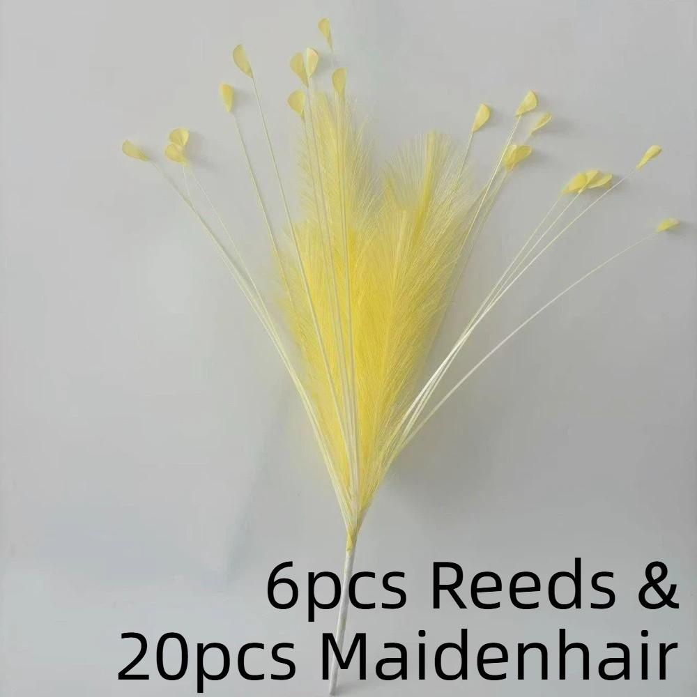 Fireworks Maidenhair Grass Artificial Reed Plant Bouquet Pampas Grass Wedding