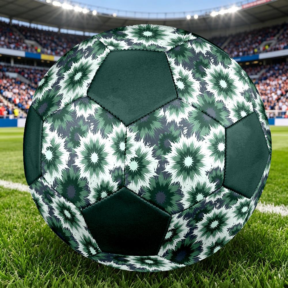 1pc Abstract Floral Durable Soccer Ball/Football, Size 5, Perfect for Training, Entertainment And Competition,Gift yy26060686