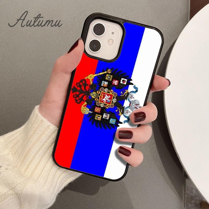 Russian Flag Coque Shell Phone Case for iPhone 11 12 13 14 Pro Max Mini X XR XS SE 2020 6S 7 8 Plus Samsung Galaxy S21 S22 Cover