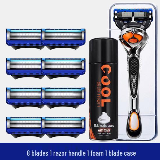 High-Quality Five-Layer Blade Men's Manual Razor - Universal Fit Gillette Head