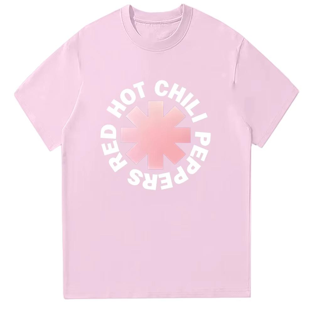 Red Hot Chili Peppers New Logo Graphic T Shirts Men Cartoon Cool Clothing Men Women Harajuku ShortSleeve Loose Breathable Tees
