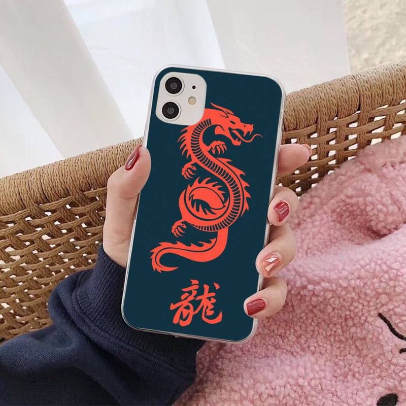 Fashion Dragon Animal Pattern Phone Case for iphone 13 8 7 6S Plus X 5S SE 2020 XR 11 12 mini pro XS MAX
