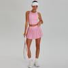 New Asymmetrical Pleated Skirt Sports Suit For Women'S Outdoor Leisure And Fitness Wear, Yoga And Tennis Suit