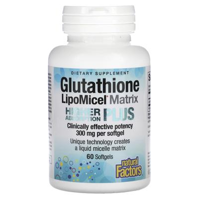 Glutationa LipoMicel Matrix, 300 mg, 60 cápsulas moles