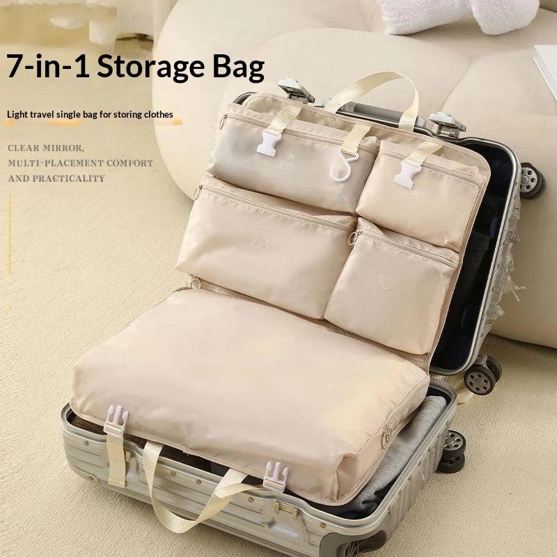Foldable Hanging Travel Storage Bag Portable Waterproof Multi-Pocket Clothing Underwear Packing Organizer for Travelers
