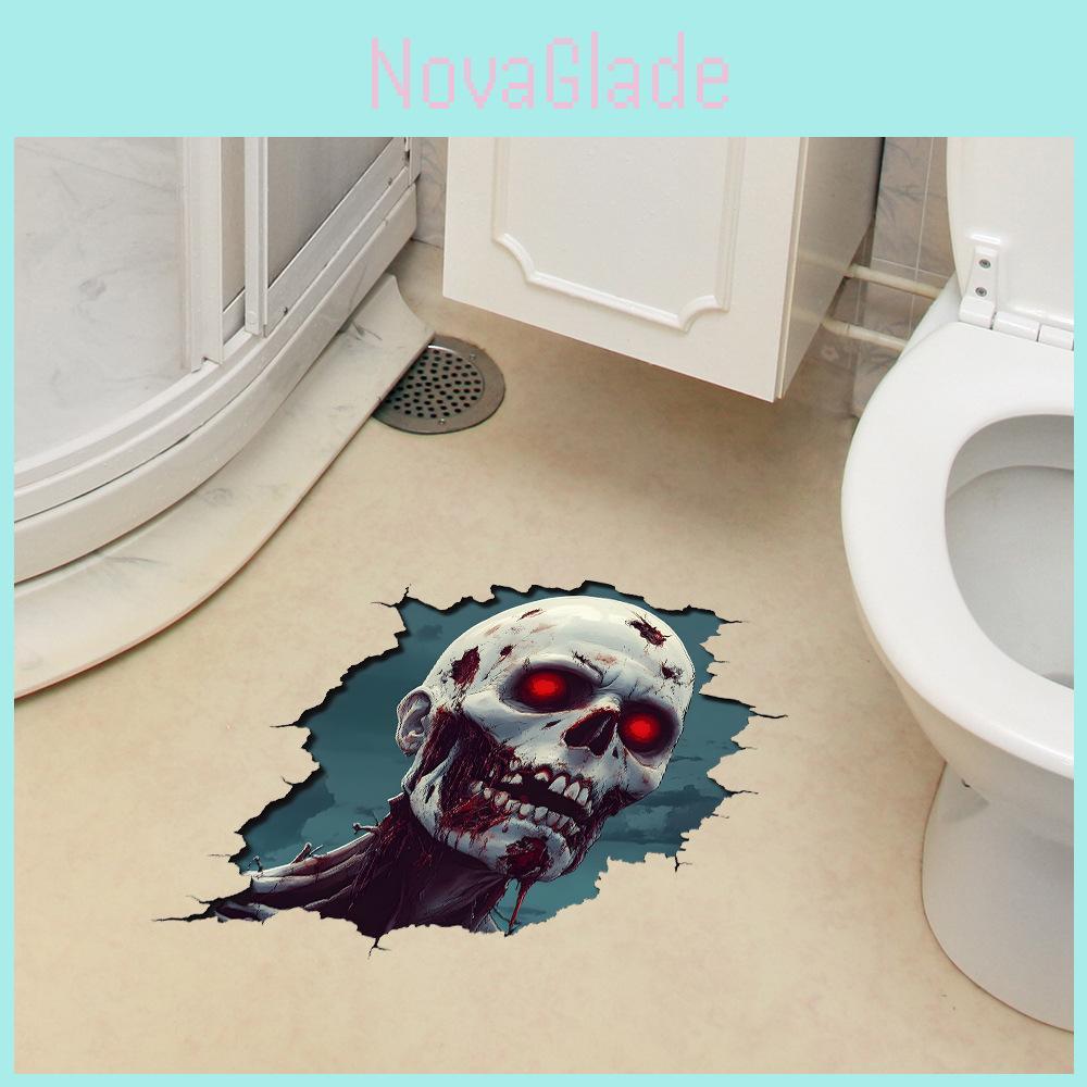 Halloween Modern Minimalist Pvc Zombie Wall Sticker For Living Room And Home Decor
