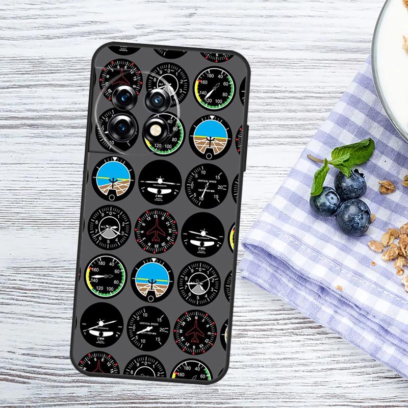 Flight Instruments Case For OnePlus Nord 5 CE 3 4 Lite N20 N30 OnePlus 15 15R 13 13T 10T 10 11 12 12R 13R Cover