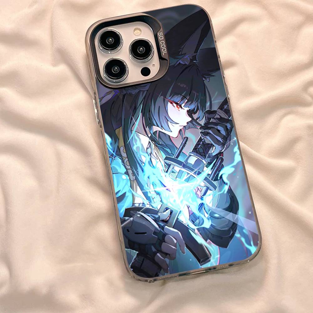 Hoshimi Miyabi ZZZ Phone Case For IPhone 17 16 15 14 13 12 11 Pro Max Plus Color Silver Cover