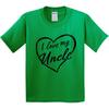 Inktastic I Love My Uncle In Black Chalk Heart Youth T-Shirt Family Nephew Child
